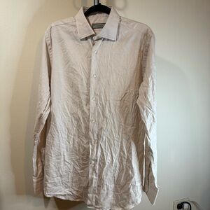 Canali Men's Light Cream Dress Shirt